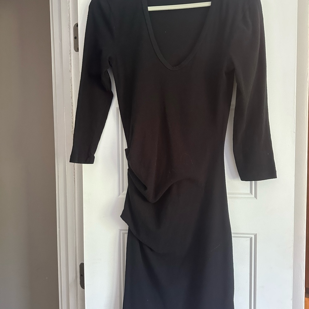 James Perse Black Long Sleeve Dress